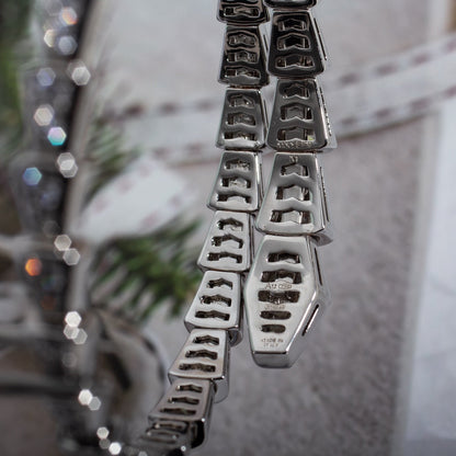 [Perla Lux]SERPENTI BRACELET 6MM SILVER DIAMOND