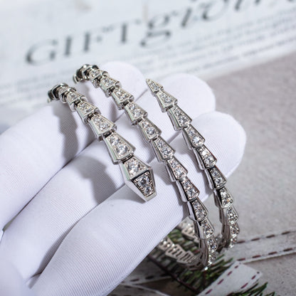 [Perla Lux]SERPENTI BRACELET SILVER DIAMOND DOUBLE ROW