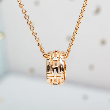 [Perla Lux]PARENTESI NECKLACE PINK GOLD