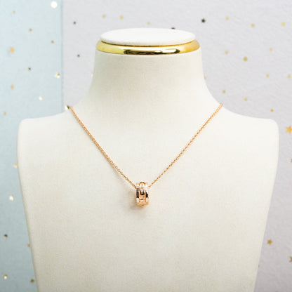 [Perla Lux]PARENTESI NECKLACE PINK GOLD