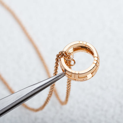 [Perla Lux]PARENTESI NECKLACE PINK GOLD