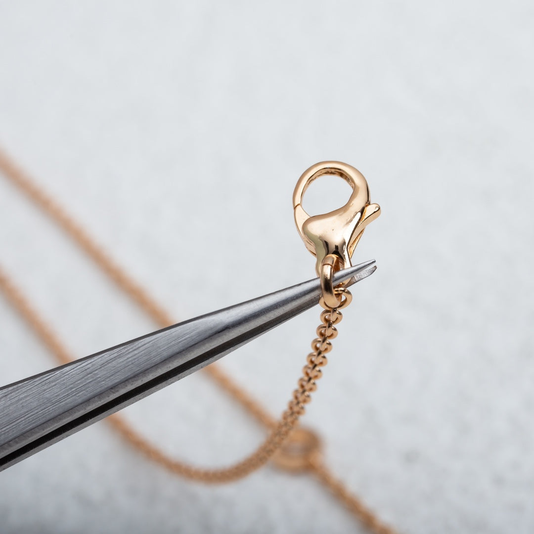 [Perla Lux]PARENTESI NECKLACE PINK GOLD
