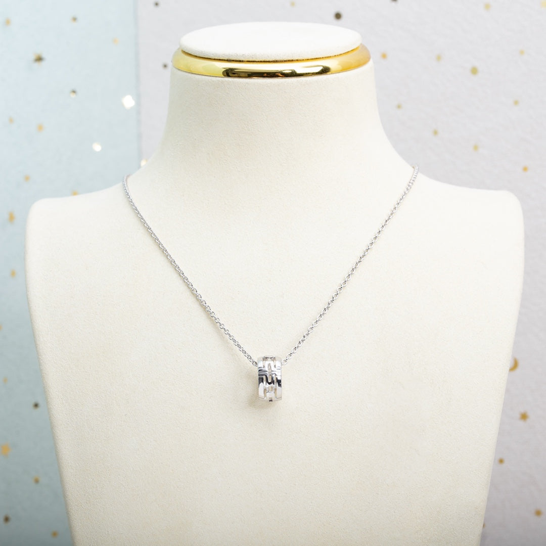 [Perla Lux]PARENTESI NECKLACE SILVER
