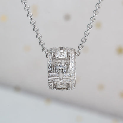 [Perla Lux]PARENTESI NECKLACE SILVER DIAMOND