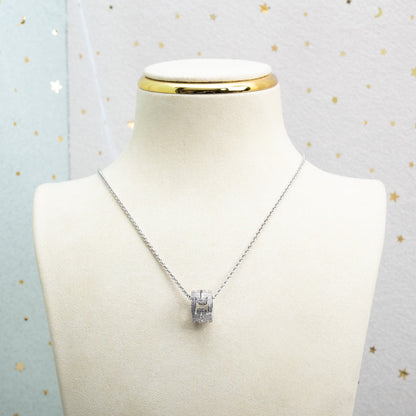 [Perla Lux]PARENTESI NECKLACE SILVER DIAMOND