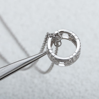 [Perla Lux]PARENTESI NECKLACE SILVER DIAMOND