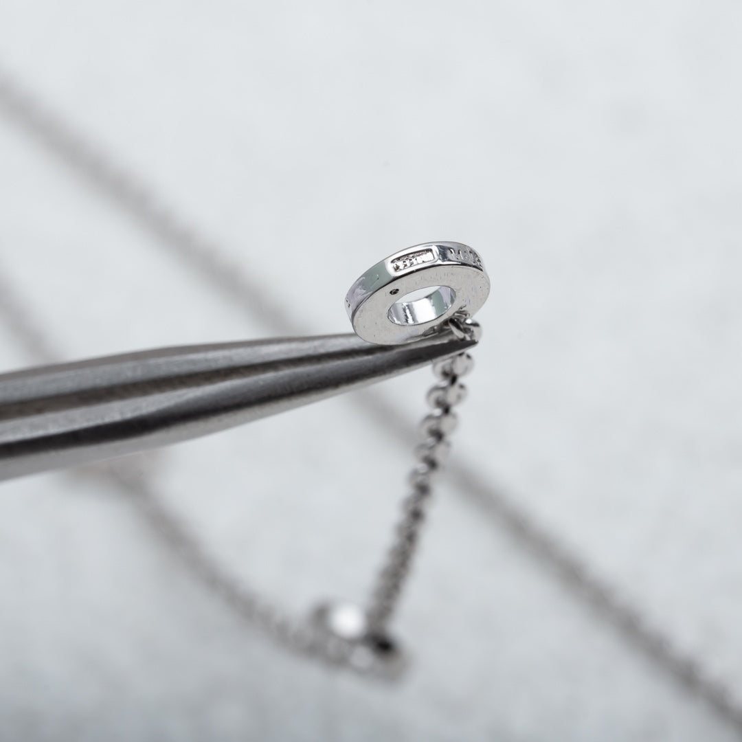 [Perla Lux]PARENTESI NECKLACE SILVER DIAMOND