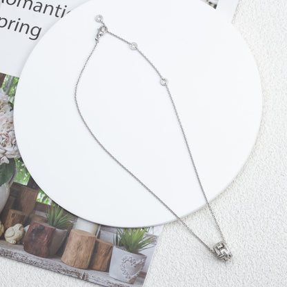 [Perla Lux]PARENTESI NECKLACE SILVER DIAMOND