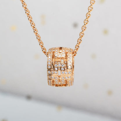 [Perla Lux]PARENTESI NECKLACE PINK GOLD DIAMOND