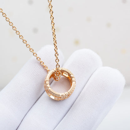 [Perla Lux]PARENTESI NECKLACE PINK GOLD DIAMOND