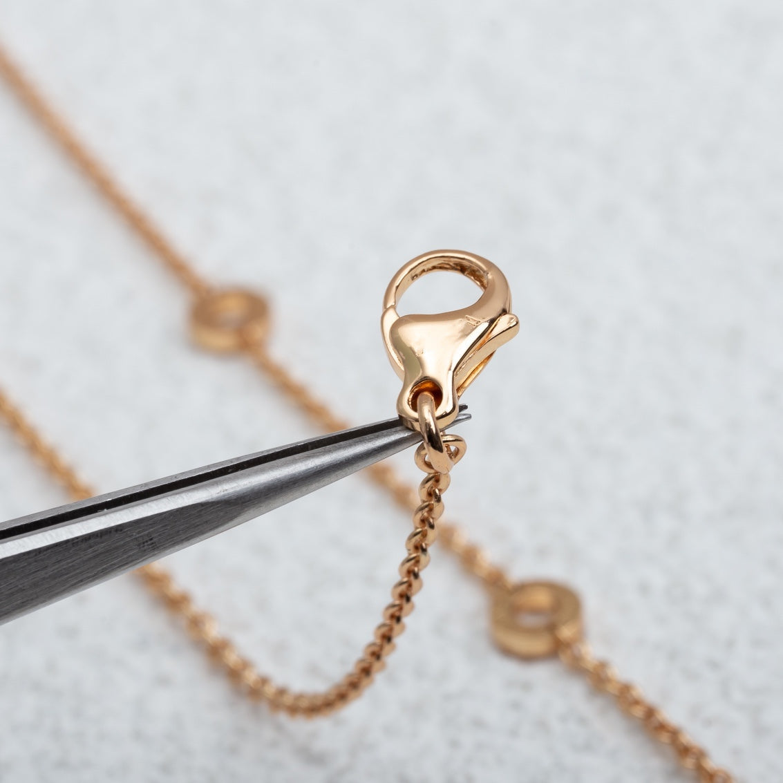 [Perla Lux]PARENTESI NECKLACE PINK GOLD DIAMOND