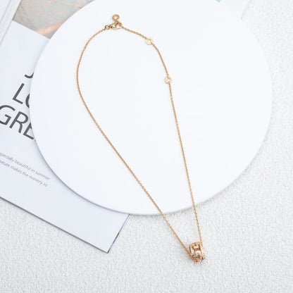 [Perla Lux]PARENTESI NECKLACE PINK GOLD DIAMOND
