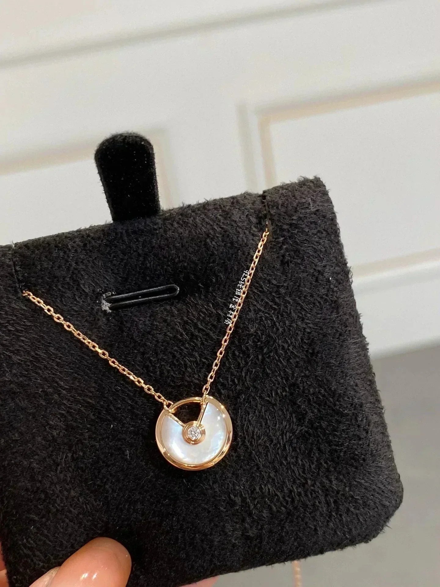 [Perla Lux]AMULETTE ROSE GOLD MOP NECKLACE