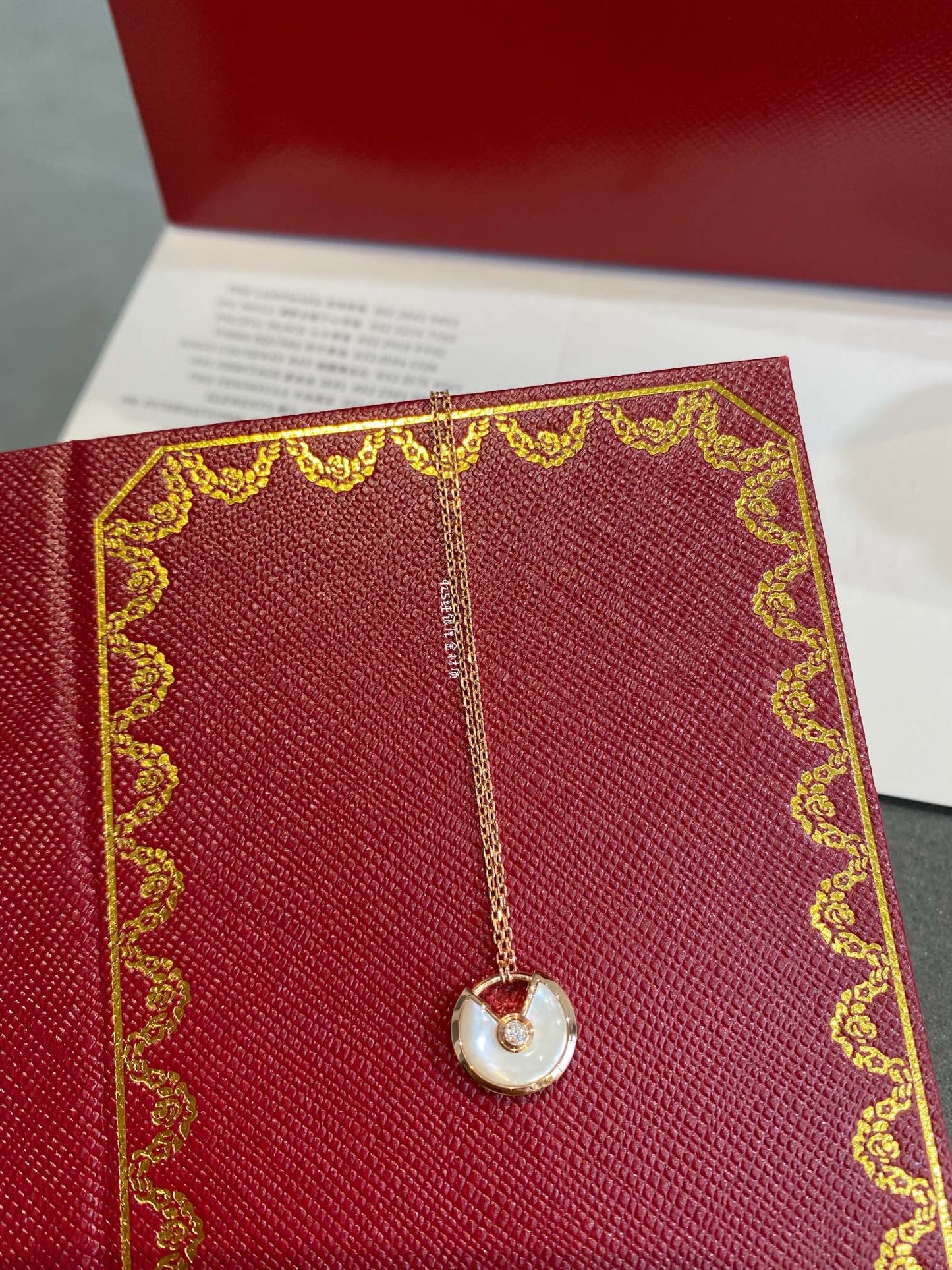 [Perla Lux]AMULETTE ROSE GOLD MOP NECKLACE