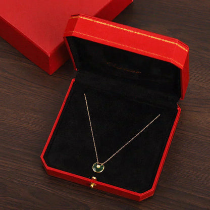 [Perla Lux]AMULETTE GOLD MALACHITE NECKLACE