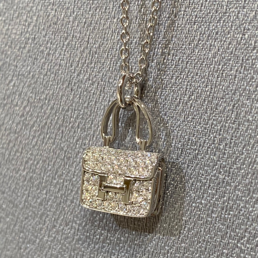 [Perla Lux]CONSTANCE PEDANT DIAMOND NECKLACE