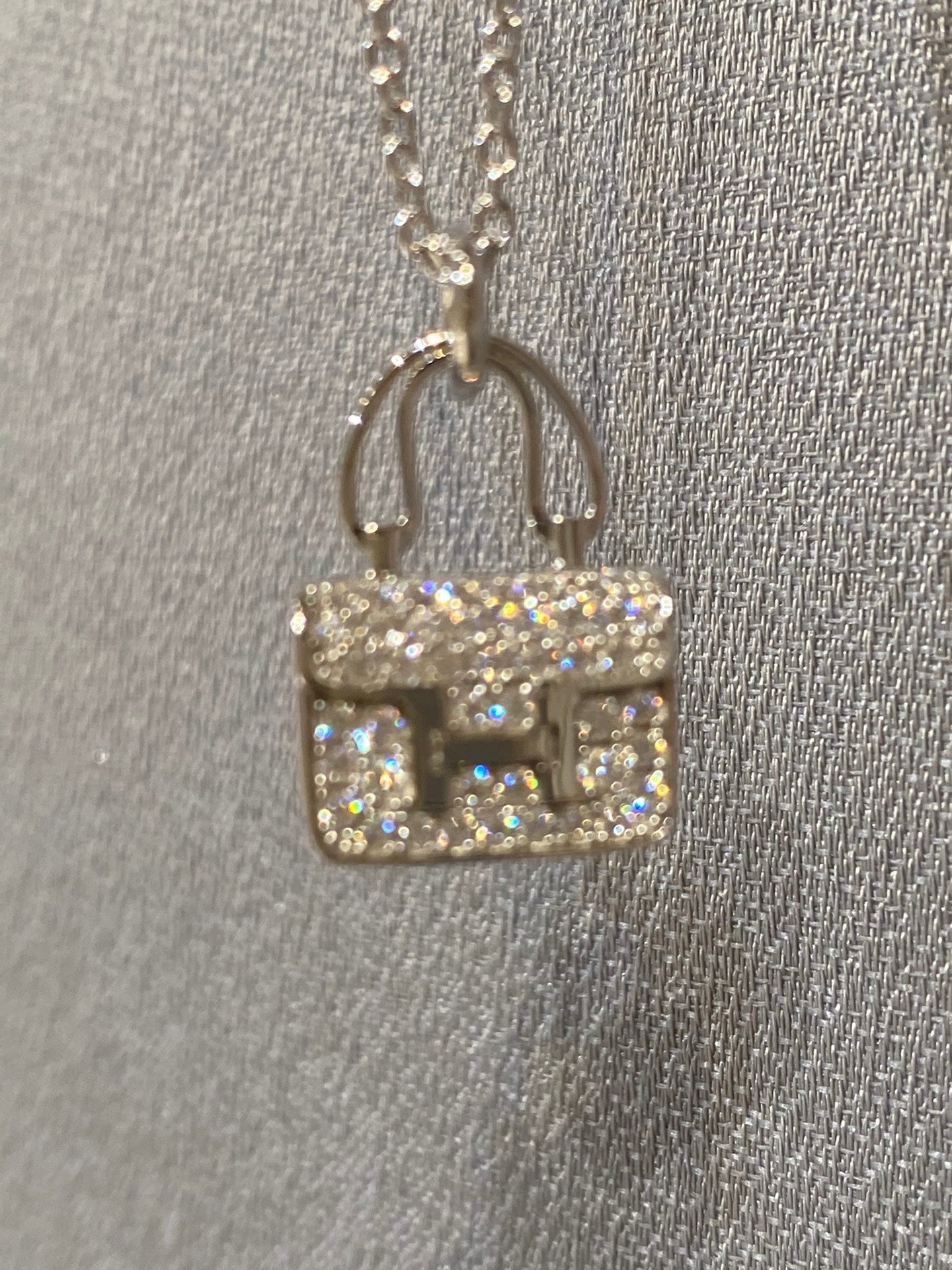 [Perla Lux]CONSTANCE PEDANT DIAMOND NECKLACE