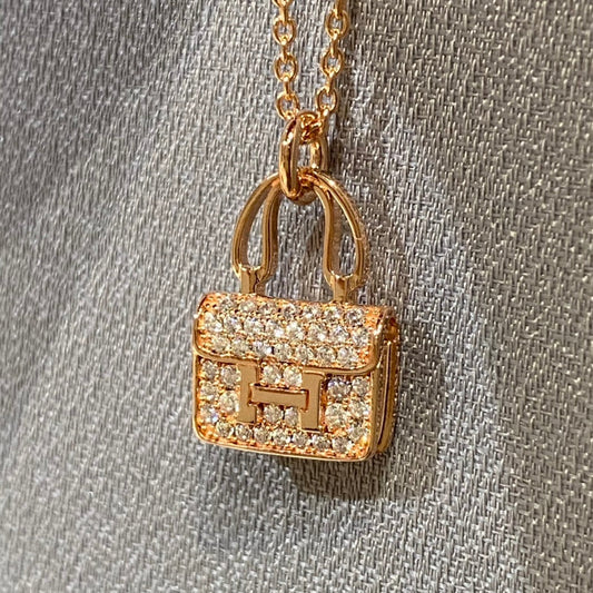 [Perla Lux]CONSTANCE PEDANT DIAMOND NECKLACE