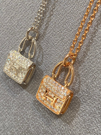 [Perla Lux]CONSTANCE PEDANT DIAMOND NECKLACE