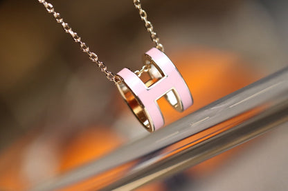 [Perla Lux]POP H PEDANT PINK GOLD