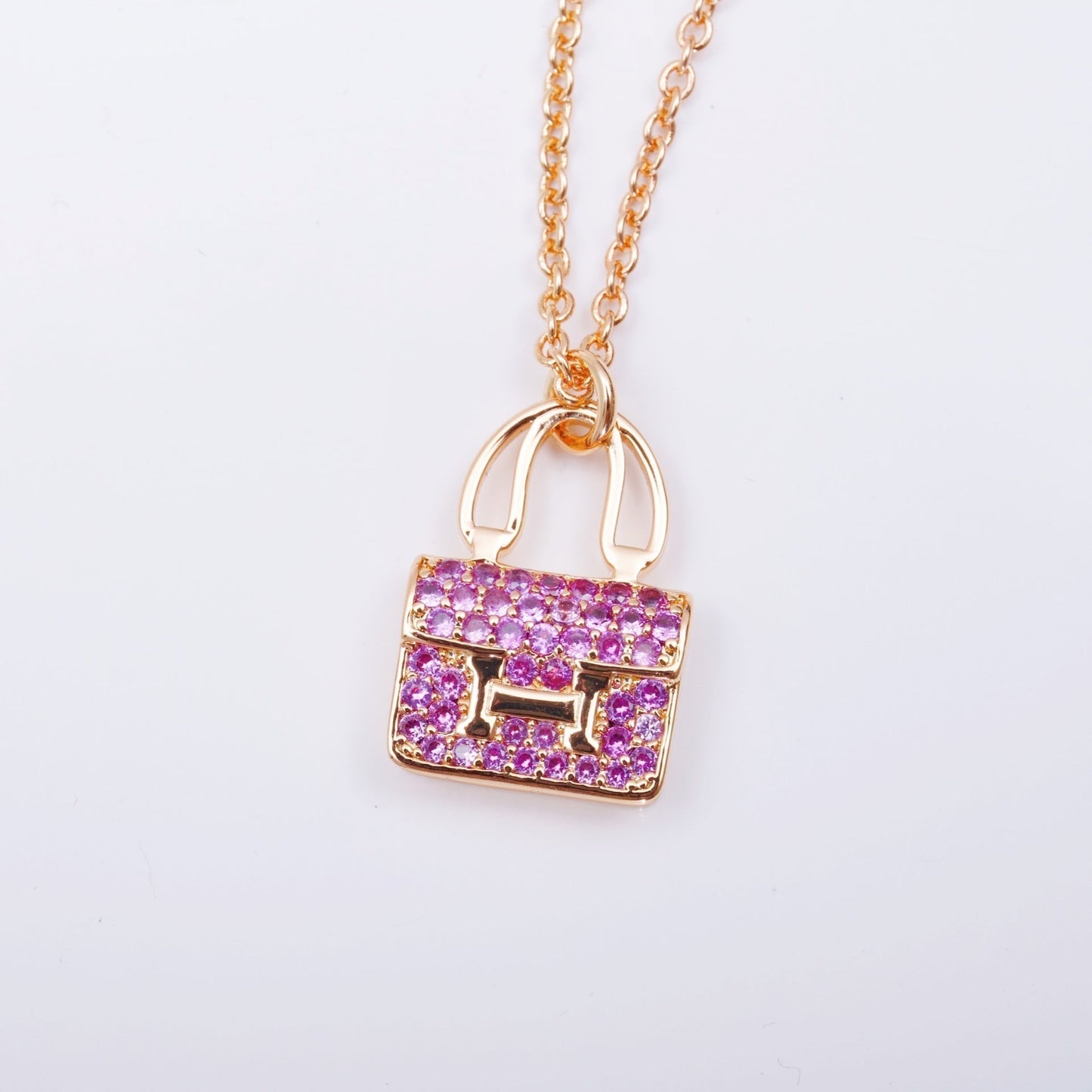 [Perla Lux]CONSTANCE PEDANT PURPLE DIAMOND NECKLACE