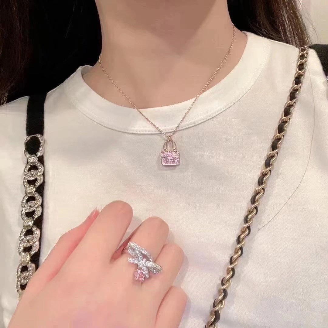 [Perla Lux]CONSTANCE PEDANT PURPLE DIAMOND NECKLACE