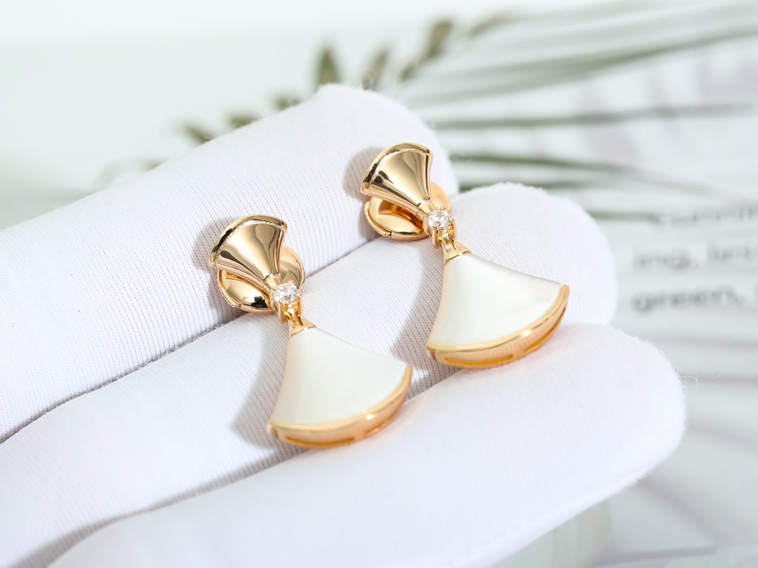 [Perla Lux]DREAM MOP PINK GOLD EARRINGS