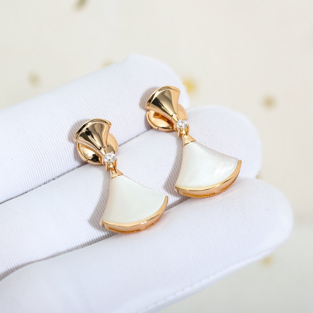 [Perla Lux]DREAM MOP PINK GOLD EARRINGS
