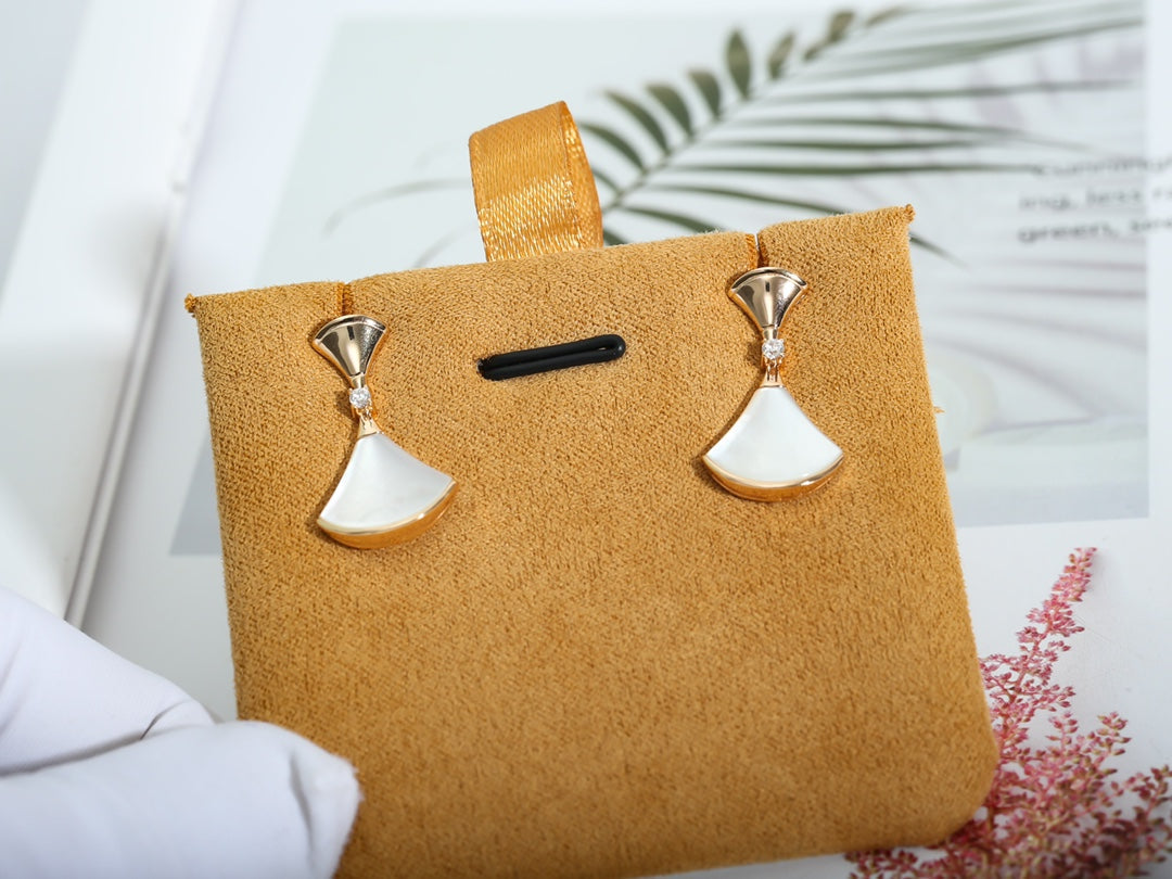 [Perla Lux]DREAM MOP PINK GOLD EARRINGS