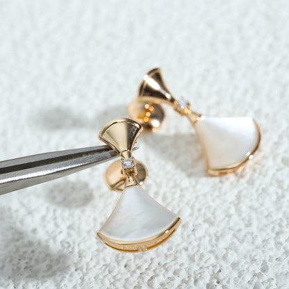 [Perla Lux]DREAM MOP PINK GOLD EARRINGS