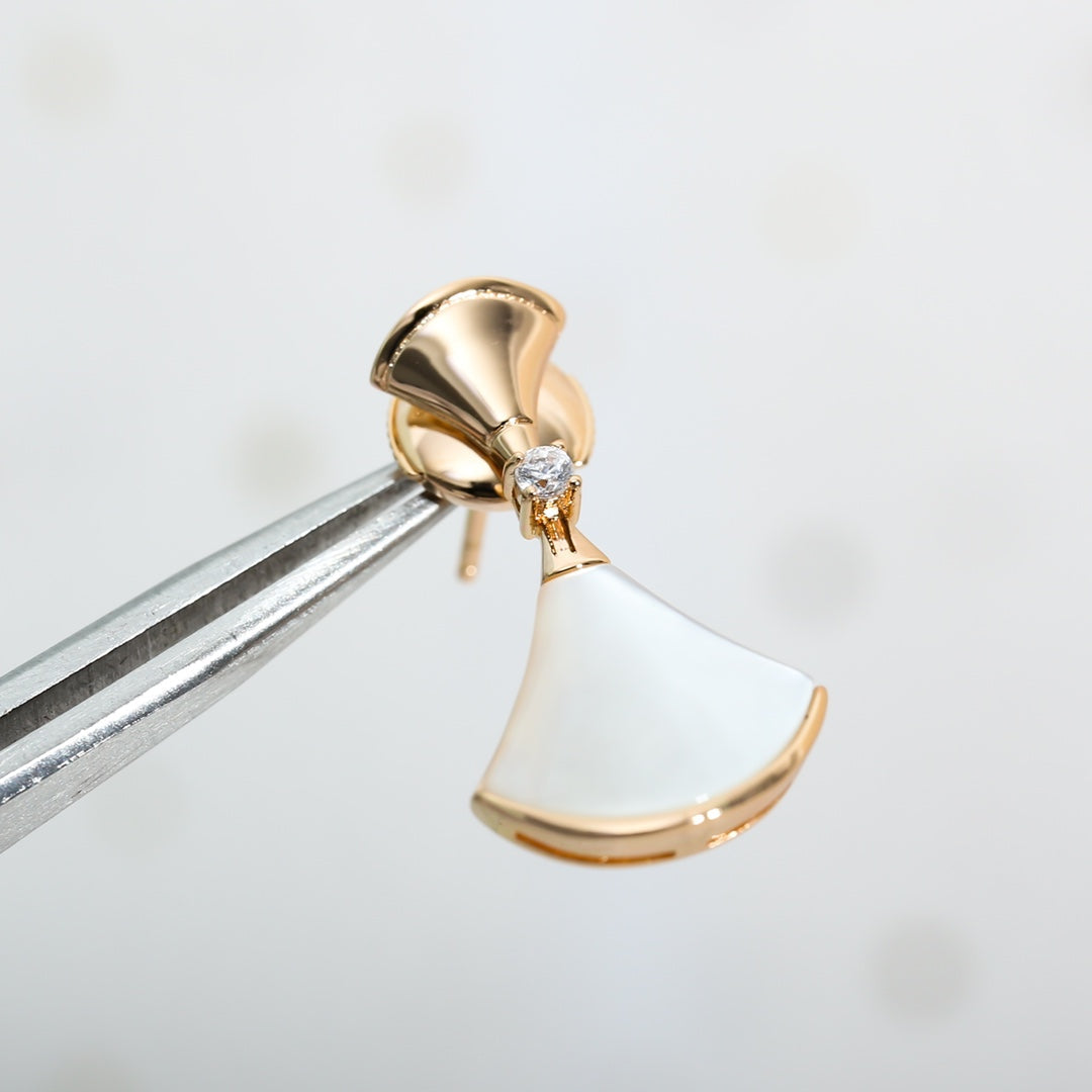 [Perla Lux]DREAM MOP PINK GOLD EARRINGS