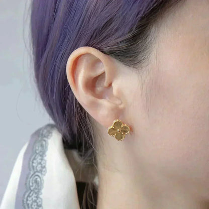 [Perla Lux]CLOVER MEDIUM 1 MOTIFS LASER EARRINGS