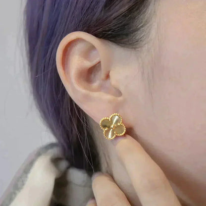 [Perla Lux]CLOVER MEDIUM 1 MOTIFS LASER EARRINGS