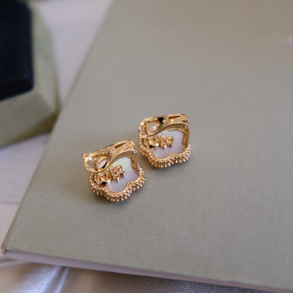 [Perla Lux]LUCKY WHITE MOP EARRINGS