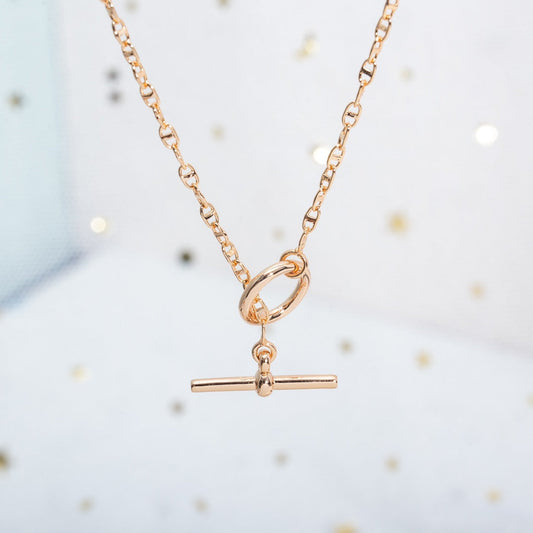[Perla Lux]ECHAPPEE NECKLACE PINK GOLD