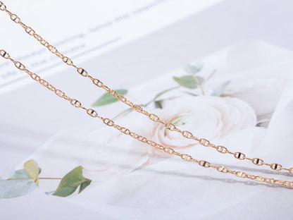 [Perla Lux]ECHAPPEE NECKLACE PINK GOLD