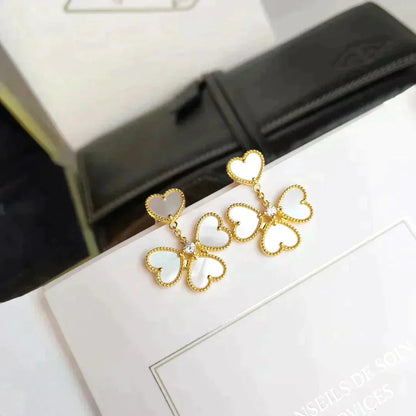[Perla Lux]CLOVER SWEET WHITE MOP EARRINGS