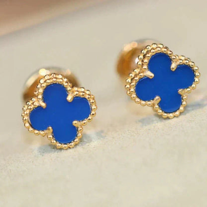 [Perla Lux]CLOVER MINI 9.5MM TURQUOISE EARRINGS