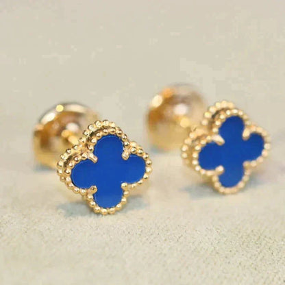 [Perla Lux]CLOVER MINI 9.5MM TURQUOISE EARRINGS