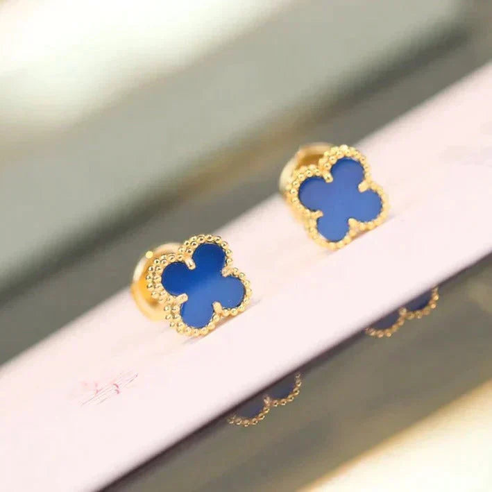 [Perla Lux]CLOVER MINI 9.5MM TURQUOISE EARRINGS