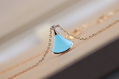 [Perla Lux]DREAM NECKLACE TURQUOISE PINK GOLD