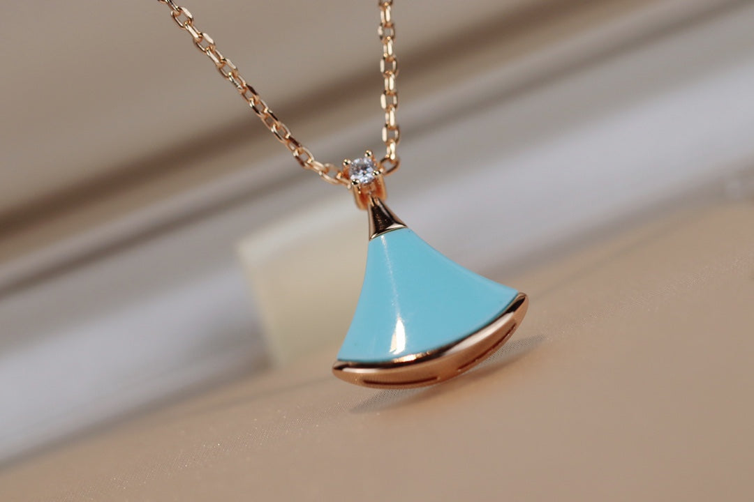 [Perla Lux]DREAM NECKLACE TURQUOISE PINK GOLD
