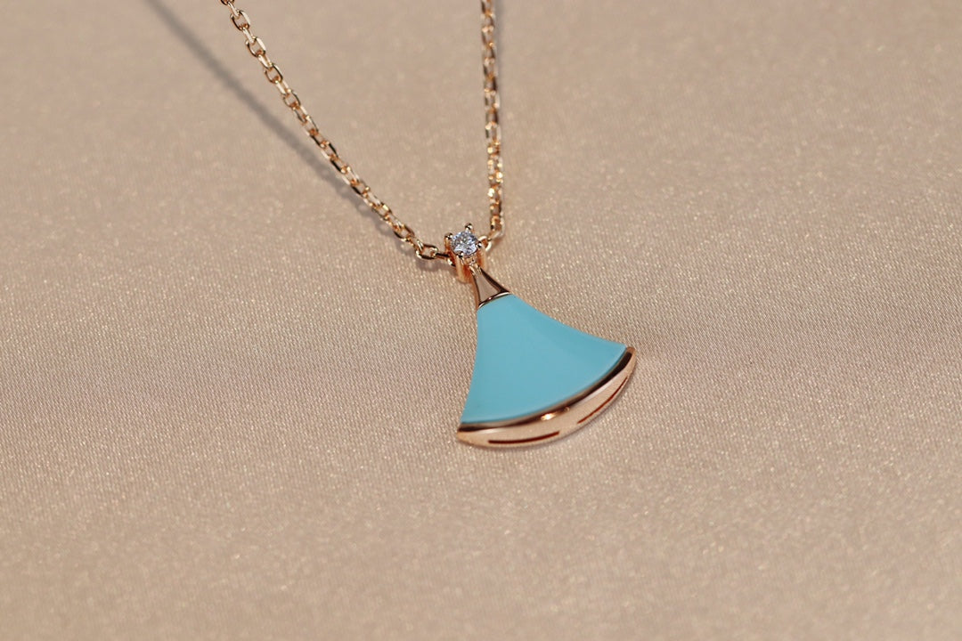 [Perla Lux]DREAM NECKLACE TURQUOISE PINK GOLD