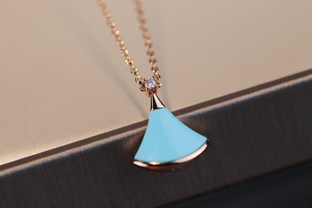 [Perla Lux]DREAM NECKLACE TURQUOISE PINK GOLD