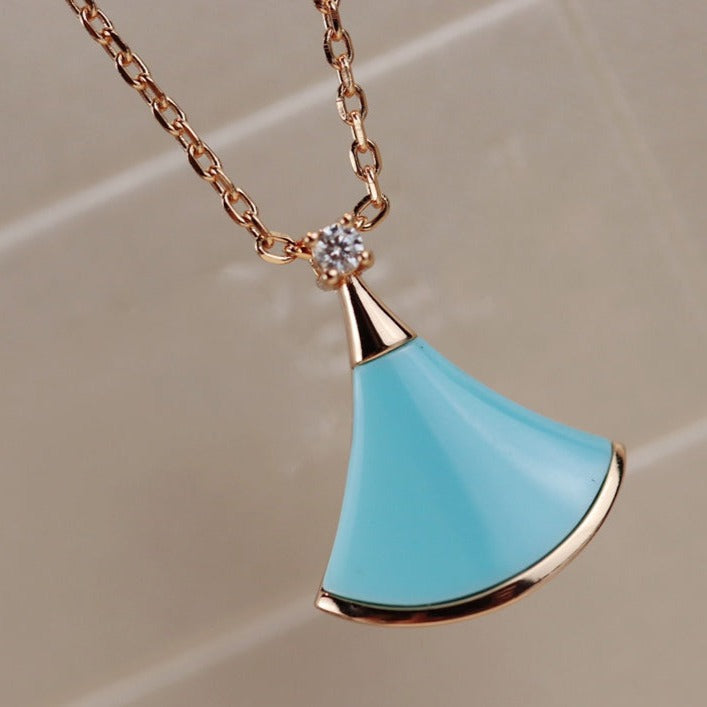 [Perla Lux]DREAM NECKLACE TURQUOISE PINK GOLD