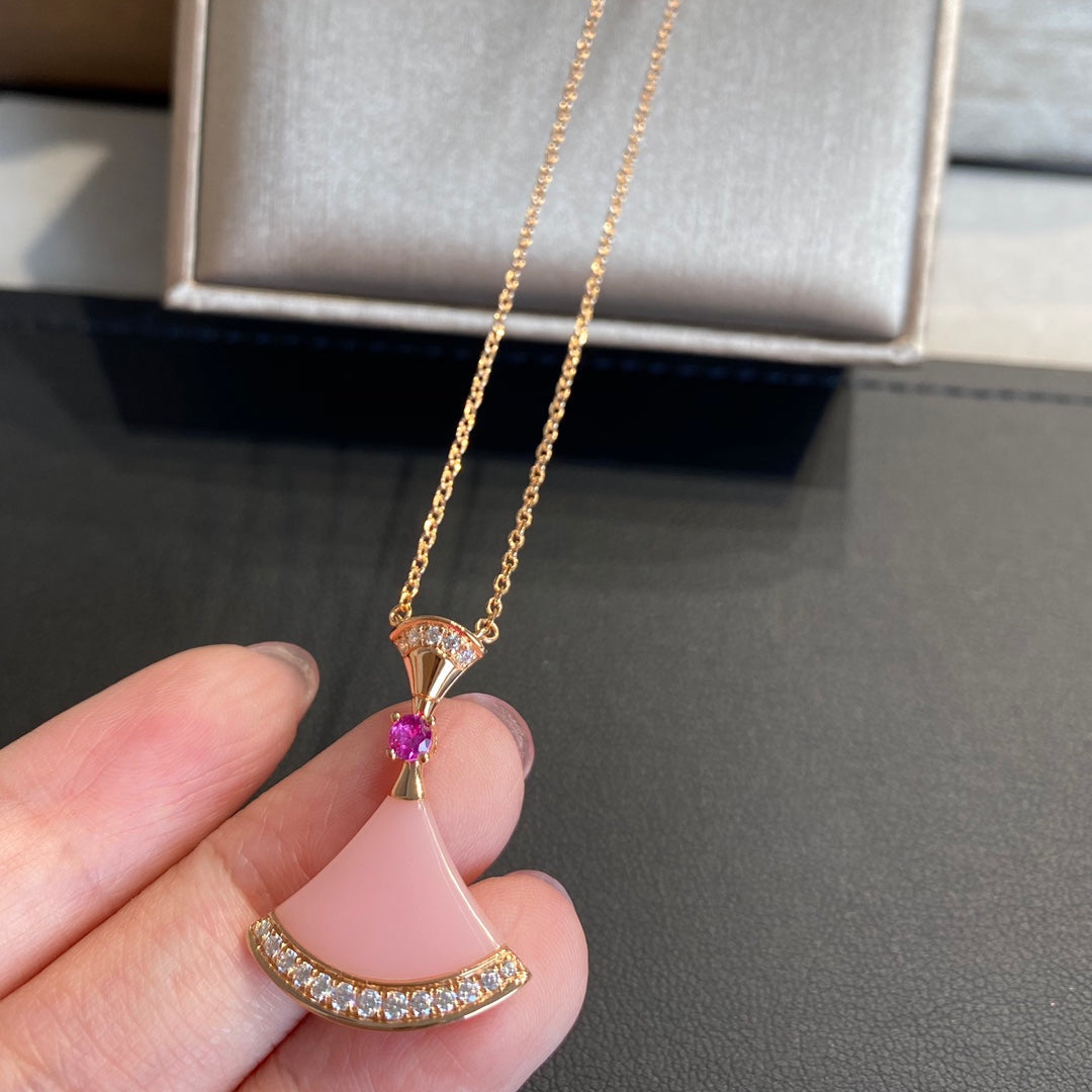 [Perla Lux]DREAM NECKLACE PINK OPAL