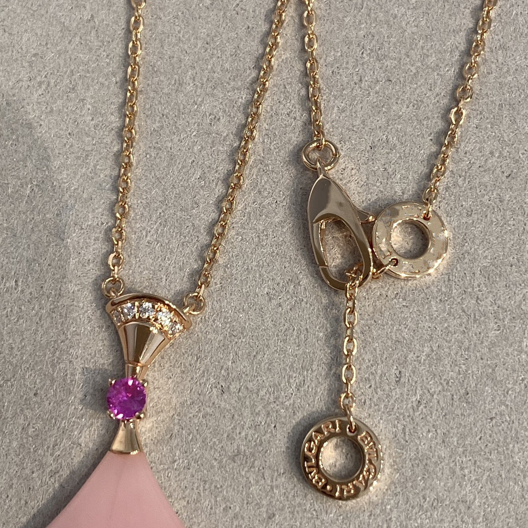 [Perla Lux]DREAM NECKLACE PINK OPAL