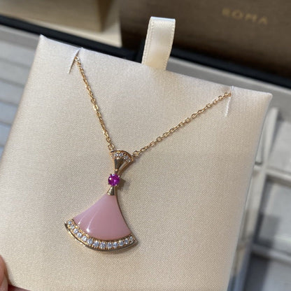 [Perla Lux]DREAM NECKLACE PINK OPAL