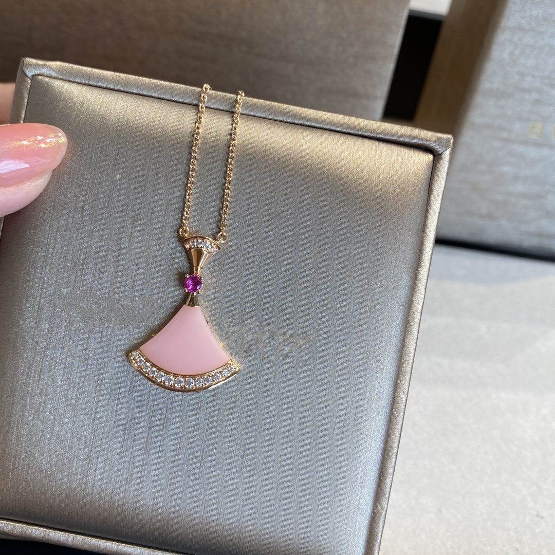 [Perla Lux]DREAM NECKLACE PINK OPAL
