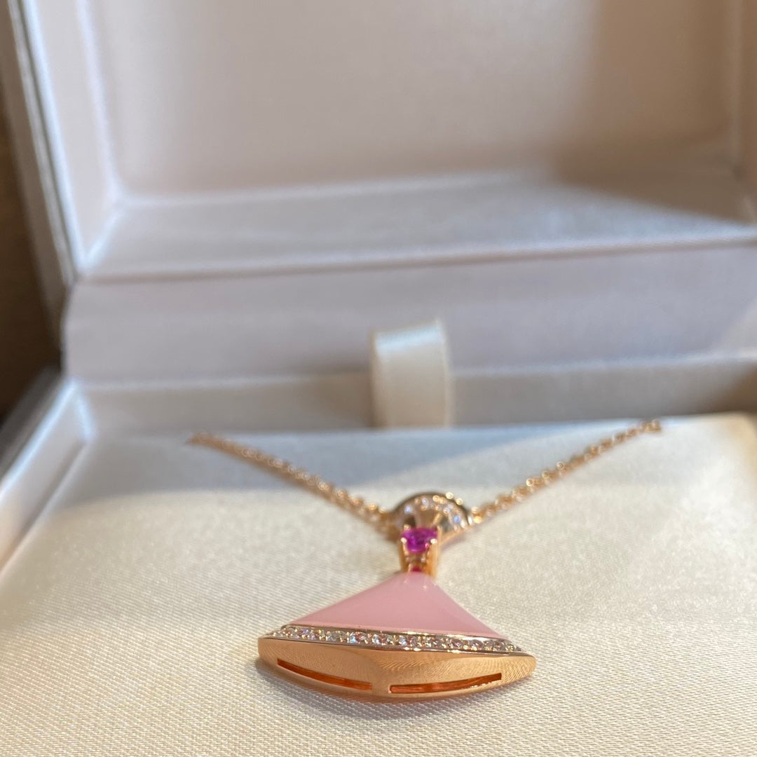 [Perla Lux]DREAM NECKLACE PINK OPAL